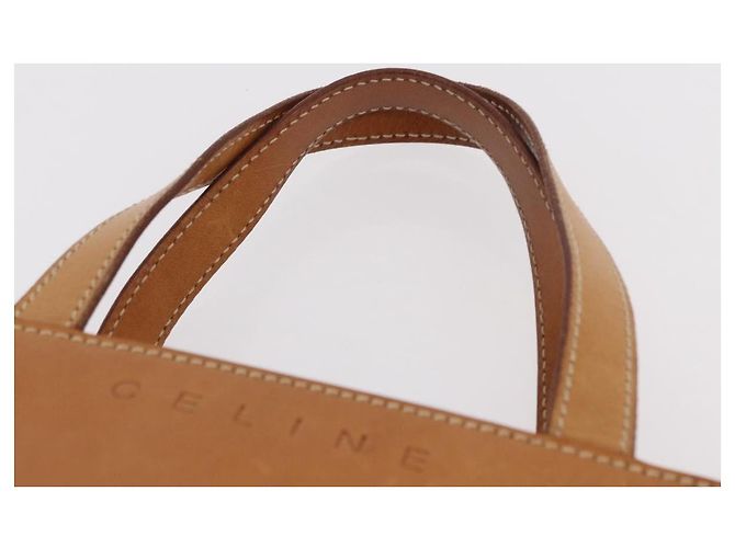 Céline CELINE Handtasche Leder Braun Silber Auth 183890 - Ansicht 9