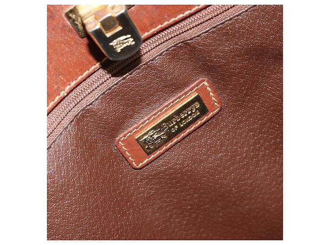 Borsa Burberry Nova Check in PVC Beige Oro Auth 182610A D'oro - vista 10
