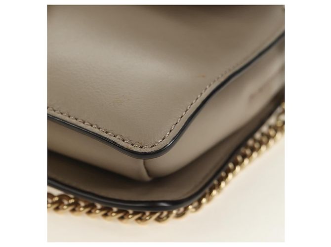 Chloé Borsa a tracolla Chloe Fay in scamosciato beige e oro Auth gh2099 D'oro - vista 16