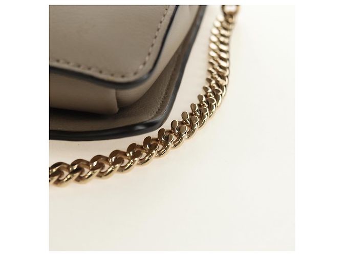 Chloé Borsa a tracolla Chloe Fay in scamosciato beige e oro Auth gh2099 D'oro - vista 19