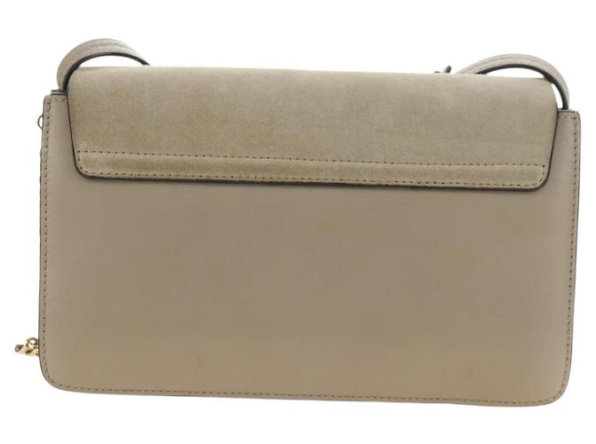 Chloé Borsa a tracolla Chloe Fay in scamosciato beige e oro Auth gh2099 D'oro - vista 2