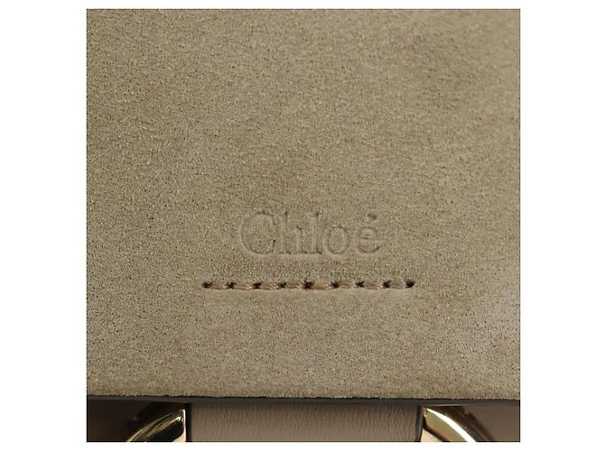 Chloé Borsa a tracolla Chloe Fay in scamosciato beige e oro Auth gh2099 D'oro - vista 21
