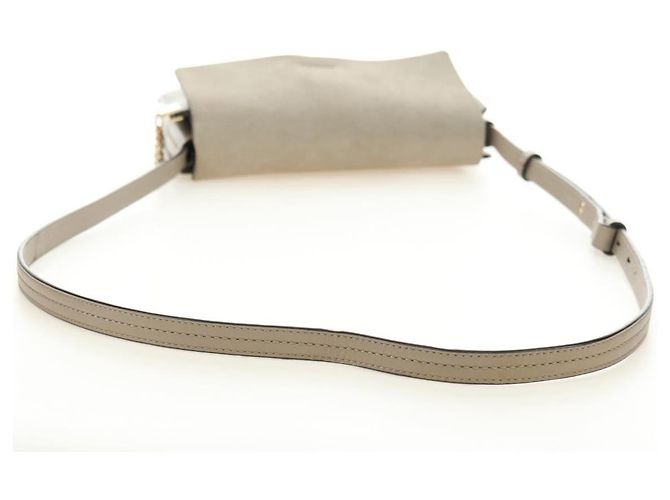 Chloé Borsa a tracolla Chloe Fay in scamosciato beige e oro Auth gh2099 D'oro - vista 7