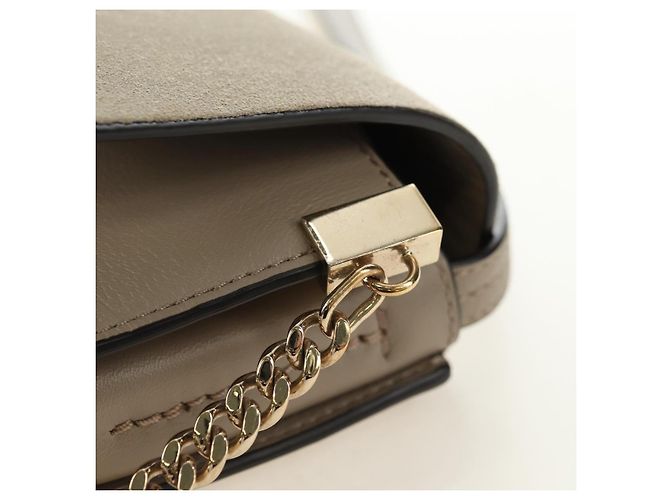 Chloé Borsa a tracolla Chloe Fay in scamosciato beige e oro Auth gh2099 D'oro - vista 9