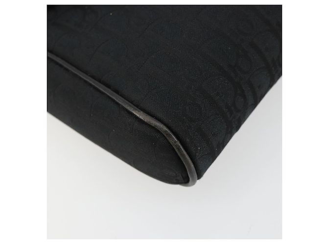 Borsa a Spalla Christian Dior Trotter Canvas Nero Oro Auth 183642 D'oro - vista 14