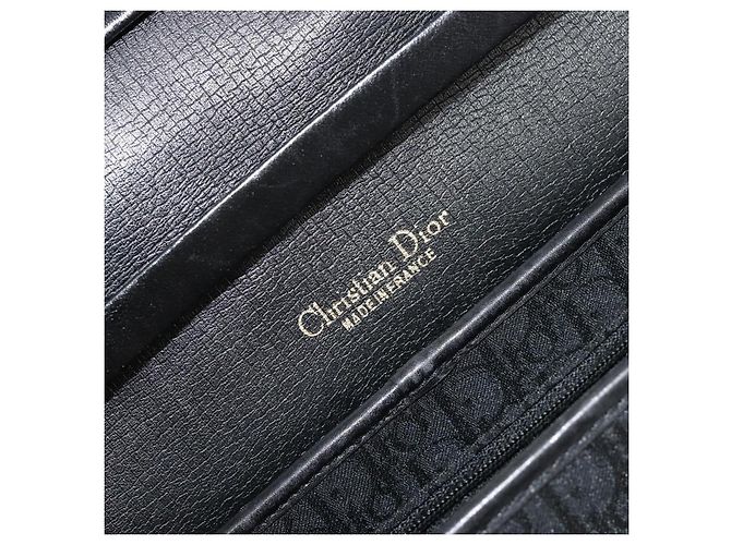 Borsa a Spalla Christian Dior Trotter Canvas Nero Oro Auth 183642 D'oro - vista 18