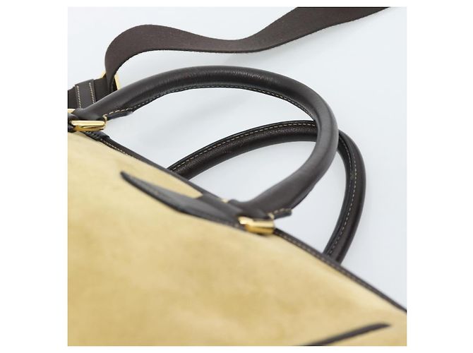 Borsa LOEWE Anagram in scamosciato 2way Beige Gold Autentica 183333 - vista 14