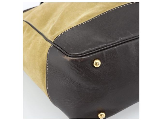 Borsa LOEWE Anagram in scamosciato 2way Beige Gold Autentica 183333 - vista 16
