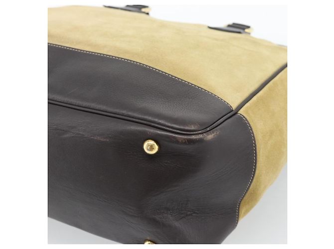 Borsa LOEWE Anagram in scamosciato 2way Beige Gold Autentica 183333 - vista 17