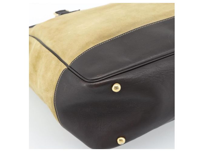 Borsa LOEWE Anagram in scamosciato 2way Beige Gold Autentica 183333 - vista 18