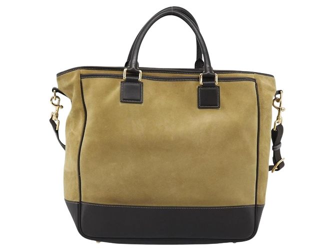 Borsa LOEWE Anagram in scamosciato 2way Beige Gold Autentica 183333 - vista 2