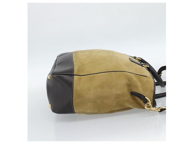 Borsa LOEWE Anagram in scamosciato 2way Beige Gold Autentica 183333 - vista 4