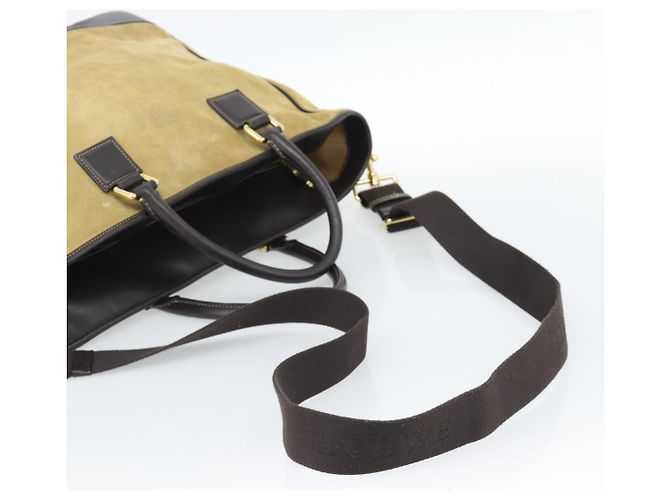 Borsa LOEWE Anagram in scamosciato 2way Beige Gold Autentica 183333 - vista 8