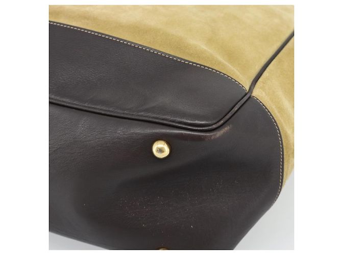 Borsa LOEWE Anagram in scamosciato 2way Beige Gold Autentica 183333 - vista 9