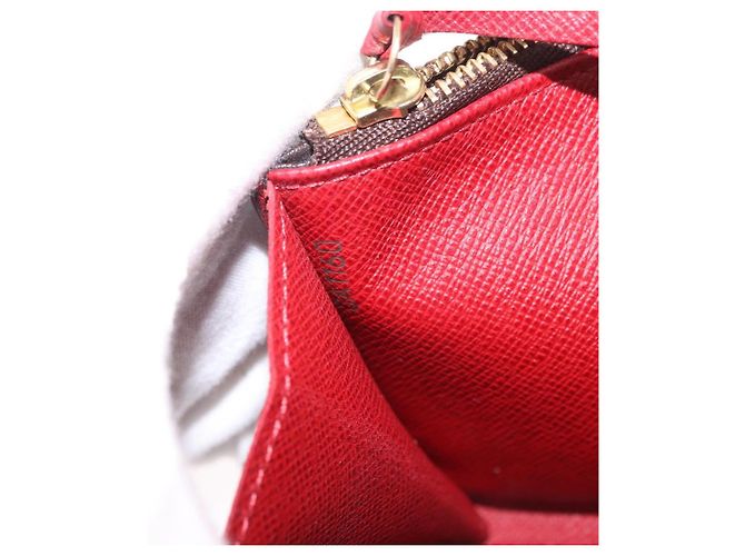 LOUIS VUITTON Monogram Portefeuille Emilie Long Wallet Red M60136 LV Auth 184234 Rosso Monogramma - vista 12