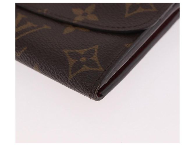 LOUIS VUITTON Monogram Portefeuille Emilie Long Wallet Red M60136 LV Auth 184234 Rosso Monogramma - vista 14
