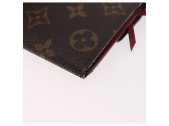 LOUIS VUITTON Monogram Portefeuille Emilie Long Wallet Red M60136 LV Auth 184234 Rosso Monogramma - vista 16