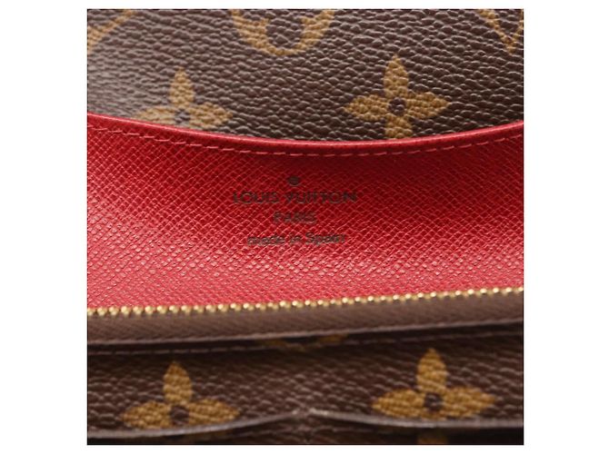 LOUIS VUITTON Monogram Portefeuille Emilie Long Wallet Red M60136 LV Auth 184234 Rosso Monogramma - vista 18