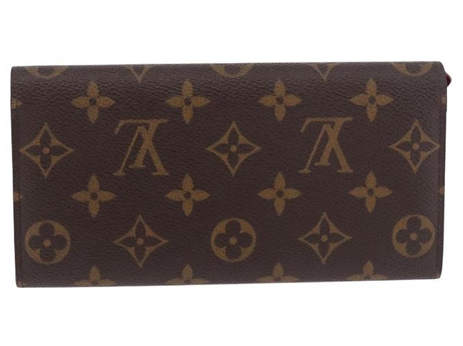 LOUIS VUITTON Monogram Portefeuille Emilie Long Wallet Red M60136 LV Auth 184234 Rosso Monogramma - vista 2