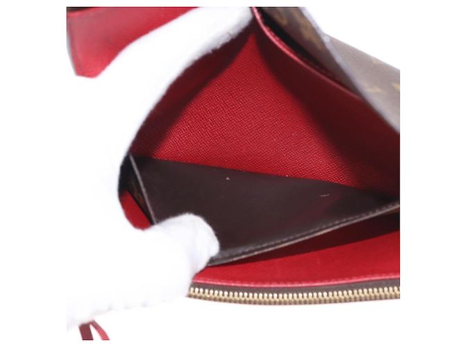 LOUIS VUITTON Monogram Portefeuille Emilie Long Wallet Red M60136 LV Auth 184234 Rosso Monogramma - vista 21