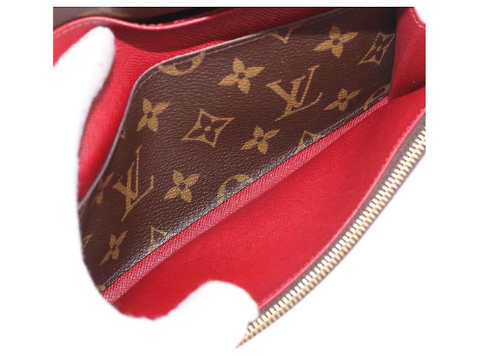 LOUIS VUITTON Monogram Portefeuille Emilie Long Wallet Red M60136 LV Auth 184234 Rosso Monogramma - vista 22