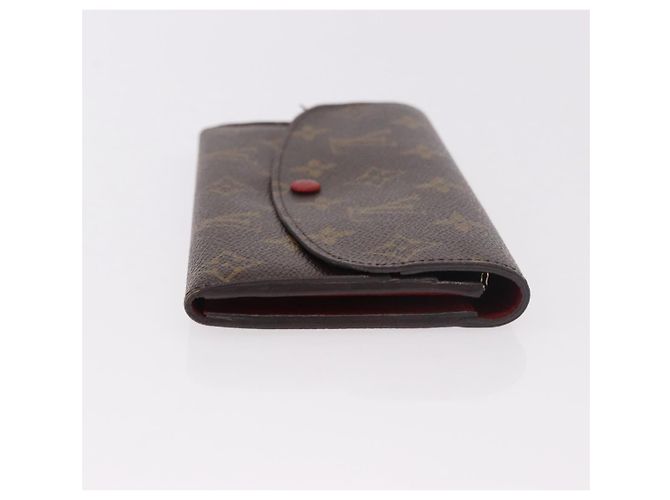 LOUIS VUITTON Monogram Portefeuille Emilie Long Wallet Red M60136 LV Auth 184234 Rosso Monogramma - vista 3