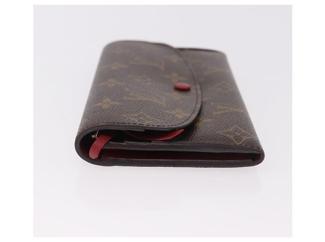 LOUIS VUITTON Monogram Portefeuille Emilie Long Wallet Red M60136 LV Auth 184234 Rosso Monogramma - vista 4