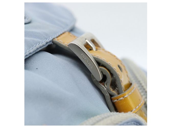 PRADA Rucksack Nylon Hellblau Silber Auth 182131 - Ansicht 10