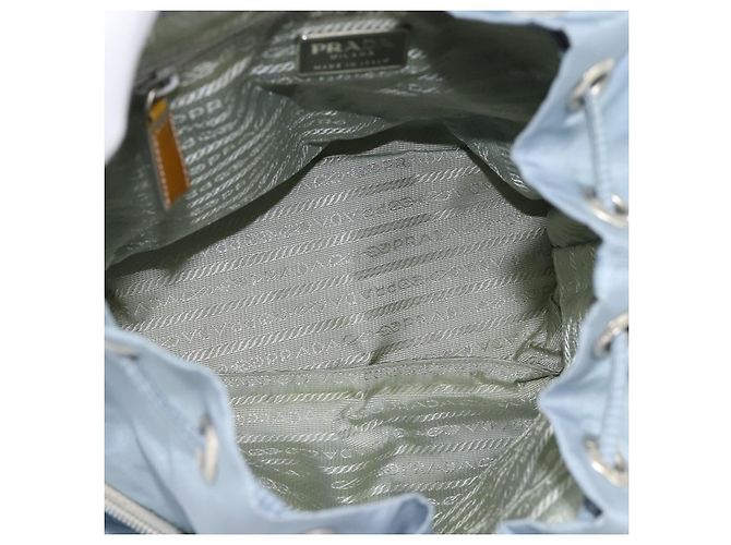 PRADA Rucksack Nylon Hellblau Silber Auth 182131 - Ansicht 11