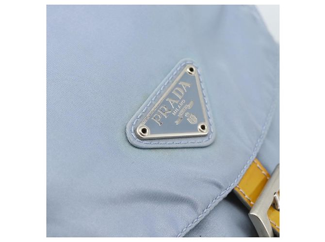 PRADA Rucksack Nylon Hellblau Silber Auth 182131 - Ansicht 20