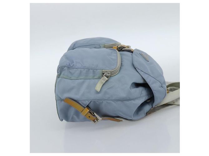PRADA Rucksack Nylon Hellblau Silber Auth 182131 - Ansicht 4