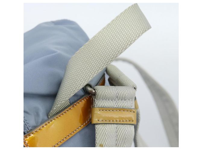 PRADA Rucksack Nylon Hellblau Silber Auth 182131 - Ansicht 7