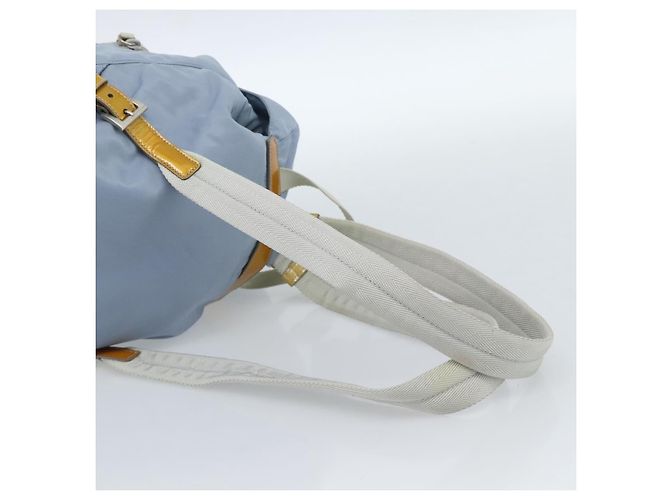 PRADA Rucksack Nylon Hellblau Silber Auth 182131 - Ansicht 8