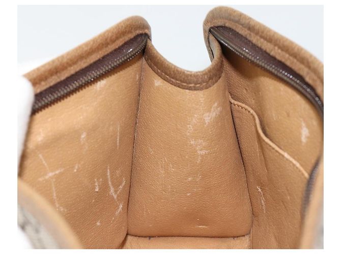 Clutch GUCCI GG Plus Supreme PVC Beige Oro Auth 184487 D'oro - vista 18