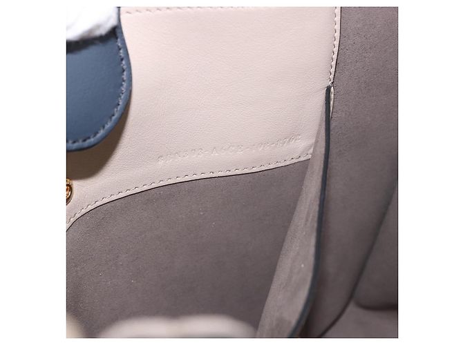 Bolsa Tote FENDI Flip de couro 3way Navy Gold Auth bs35380A Dourado Azul marinho - vista 11
