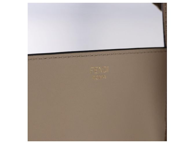 Bolsa Tote FENDI Flip de couro 3way Navy Gold Auth bs35380A Dourado Azul marinho - vista 22