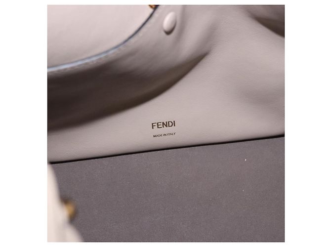 Bolsa Tote FENDI Flip de couro 3way Navy Gold Auth bs35380A Dourado Azul marinho - vista 23