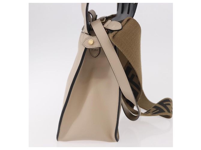 Bolsa Tote FENDI Flip de couro 3way Navy Gold Auth bs35380A Dourado Azul marinho - vista 5