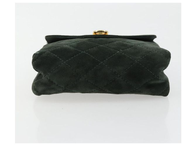 Borsa Salvatore Ferragamo Gancini in scamosciato verde e oro Auth 182928 D'oro - vista 5