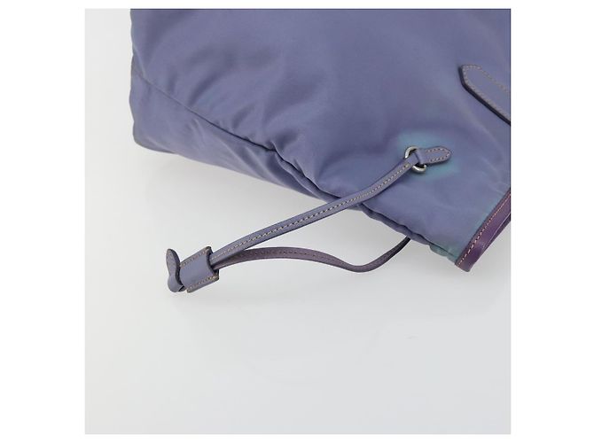 Borsa Tote PRADA in nylon viola argento Auth 183451 Porpora - vista 17
