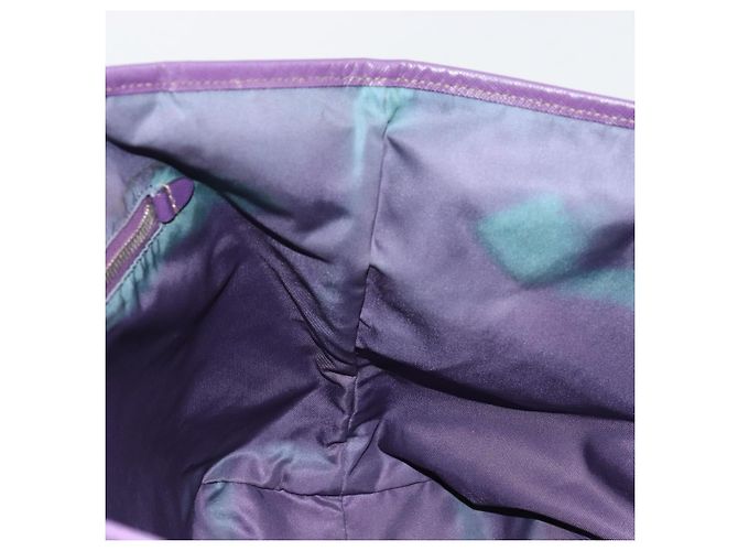 Borsa Tote PRADA in nylon viola argento Auth 183451 Porpora - vista 21