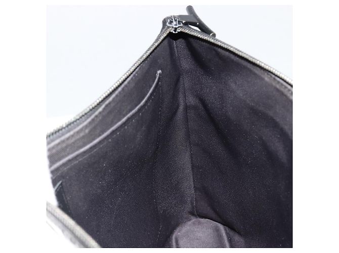 LOUIS VUITTON Monogram Eclipse Glaze Pochette Cosmos Black M63373 Auth 182580 Nero - vista 18