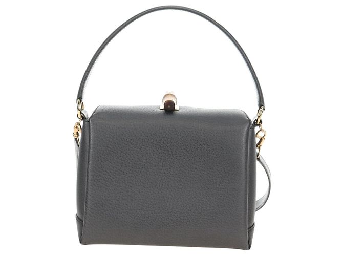 Borsa a mano GUCCI Bamboo in pelle 2way Grigio Oro 000 926 0175 Auth am11676V - vista 13
