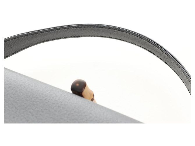 Borsa a mano GUCCI Bamboo in pelle 2way Grigio Oro 000 926 0175 Auth am11676V - vista 14