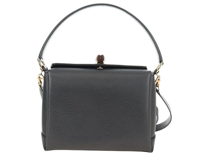 Borsa a mano GUCCI Bamboo in pelle 2way Grigio Oro 000 926 0175 Auth am11676V - vista 2