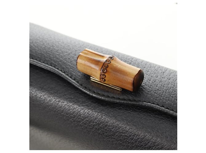 Borsa a mano GUCCI Bamboo in pelle 2way Grigio Oro 000 926 0175 Auth am11676V - vista 21