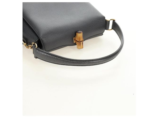 Borsa a mano GUCCI Bamboo in pelle 2way Grigio Oro 000 926 0175 Auth am11676V - vista 7