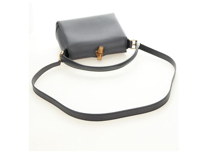 Borsa a mano GUCCI Bamboo in pelle 2way Grigio Oro 000 926 0175 Auth am11676V - vista 9