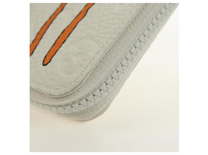 LOUIS VUITTON Taurillon Zippy Wallet Vertical LV Friend M80337 LV Auth 182719M Bianco - vista 14