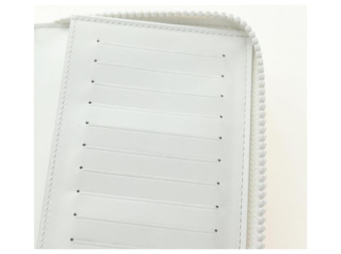 LOUIS VUITTON Taurillon Zippy Wallet Vertical LV Friend M80337 LV Auth 182719M Bianco - vista 21